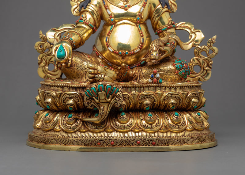 Meditational Dzambhala Statue | Traditional Tibetan Art