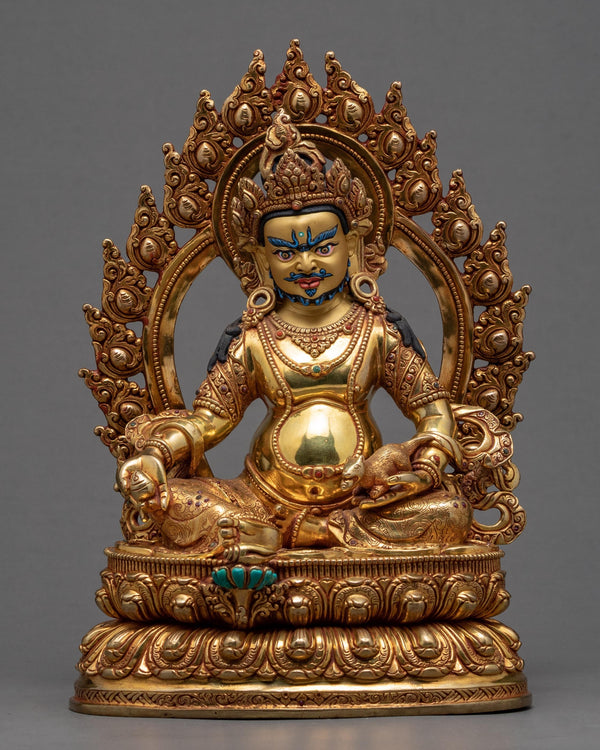 The Wealth Deity, Yellow Jambhala Statue 