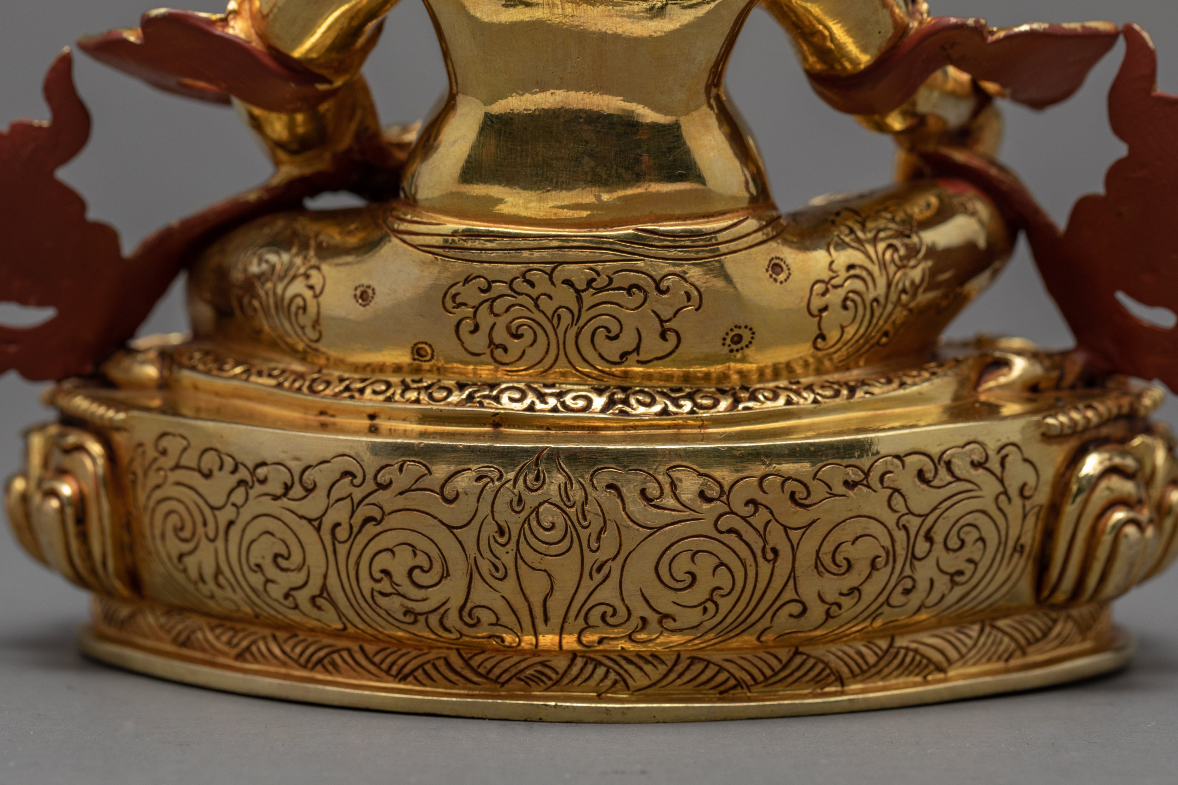 Dzambhala Statue | Deity of Wealth | 24k Gold Gilded Sculpture