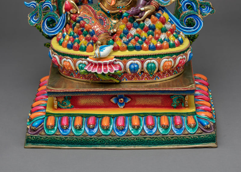 Rare Tibetan Dzambhala Statue | Traditionally Hand Carved Art