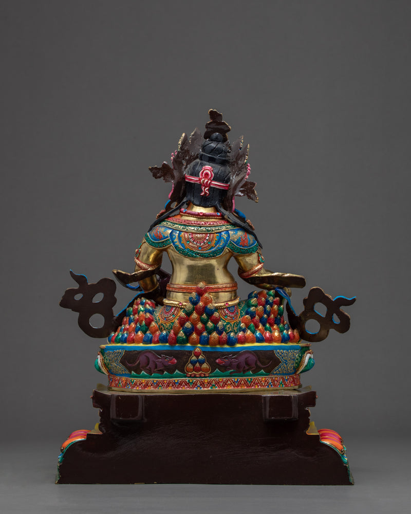 Rare Tibetan Dzambhala Statue | Traditionally Hand Carved Art