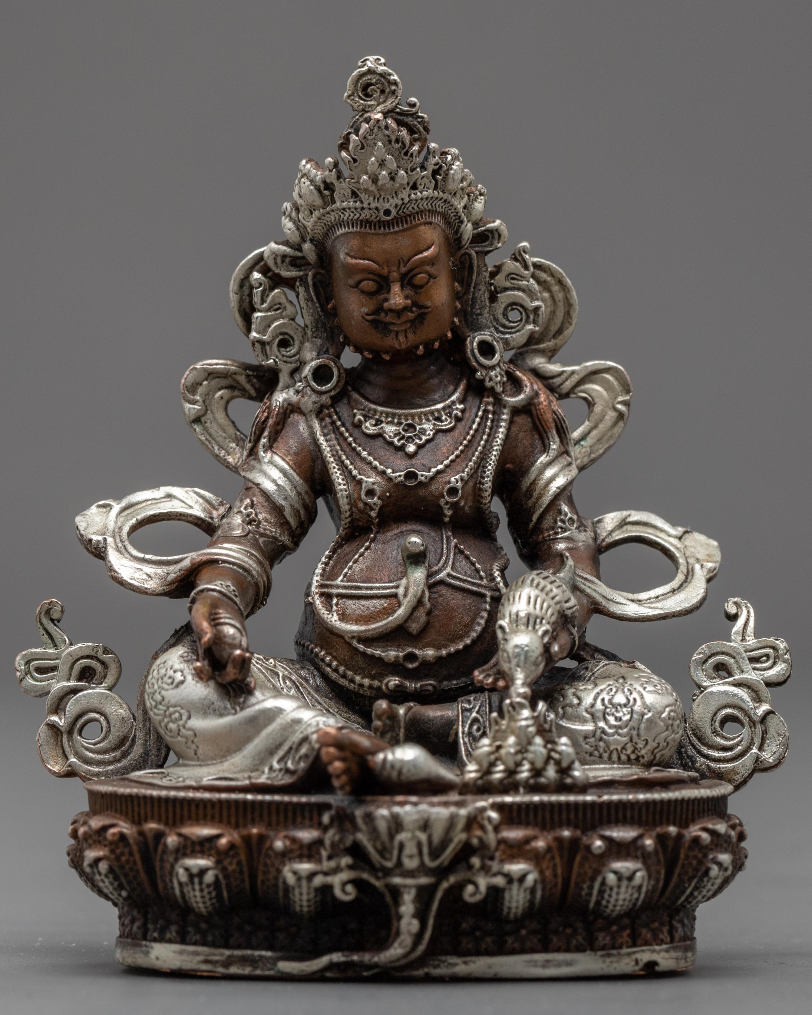 Mini Yellow Dzambhala Statue | Traditional Tibetan Art