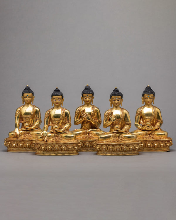 Five Dhyani Buddhas Statue