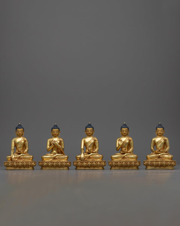 five dhyani buddhas statues 