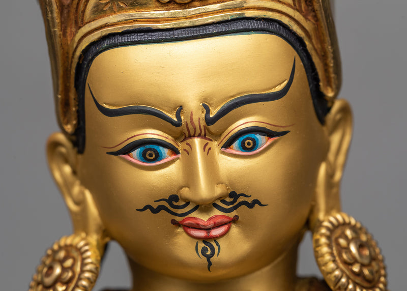 Guru Rinpoche Statue | 24K Gold Plated Padmasambhava Sculpture