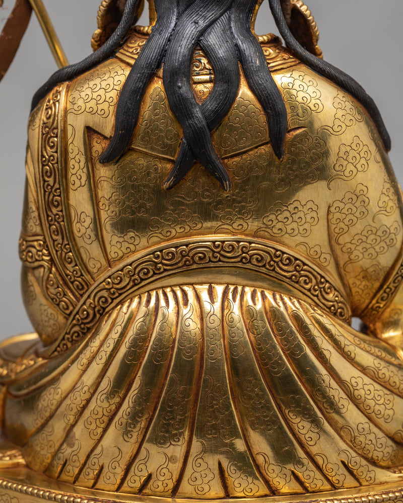 Guru Rinpoche Statue | 24K Gold Plated Padmasambhava Sculpture