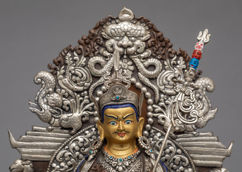 Guru Rinpoche Statue | Padmasambhava With Consorts |  Himalayan Statue Art