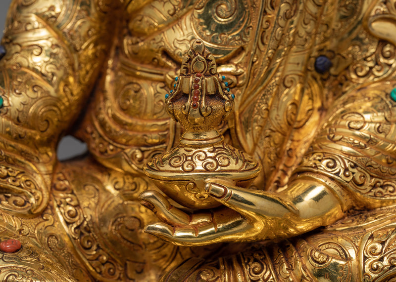 Guru Rinpoche Sculpture | Mahaguru Padmasambhava Gold Statue