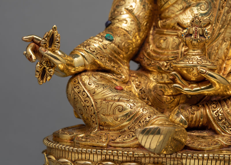 Guru Rinpoche Sculpture | Mahaguru Padmasambhava Gold Statue