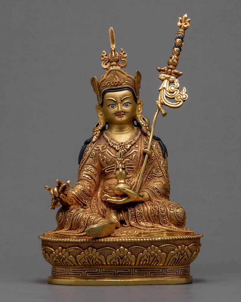 Guru Rinpoche Padmasambhava Statue, Hand-carved Buddhist Deity Artwork