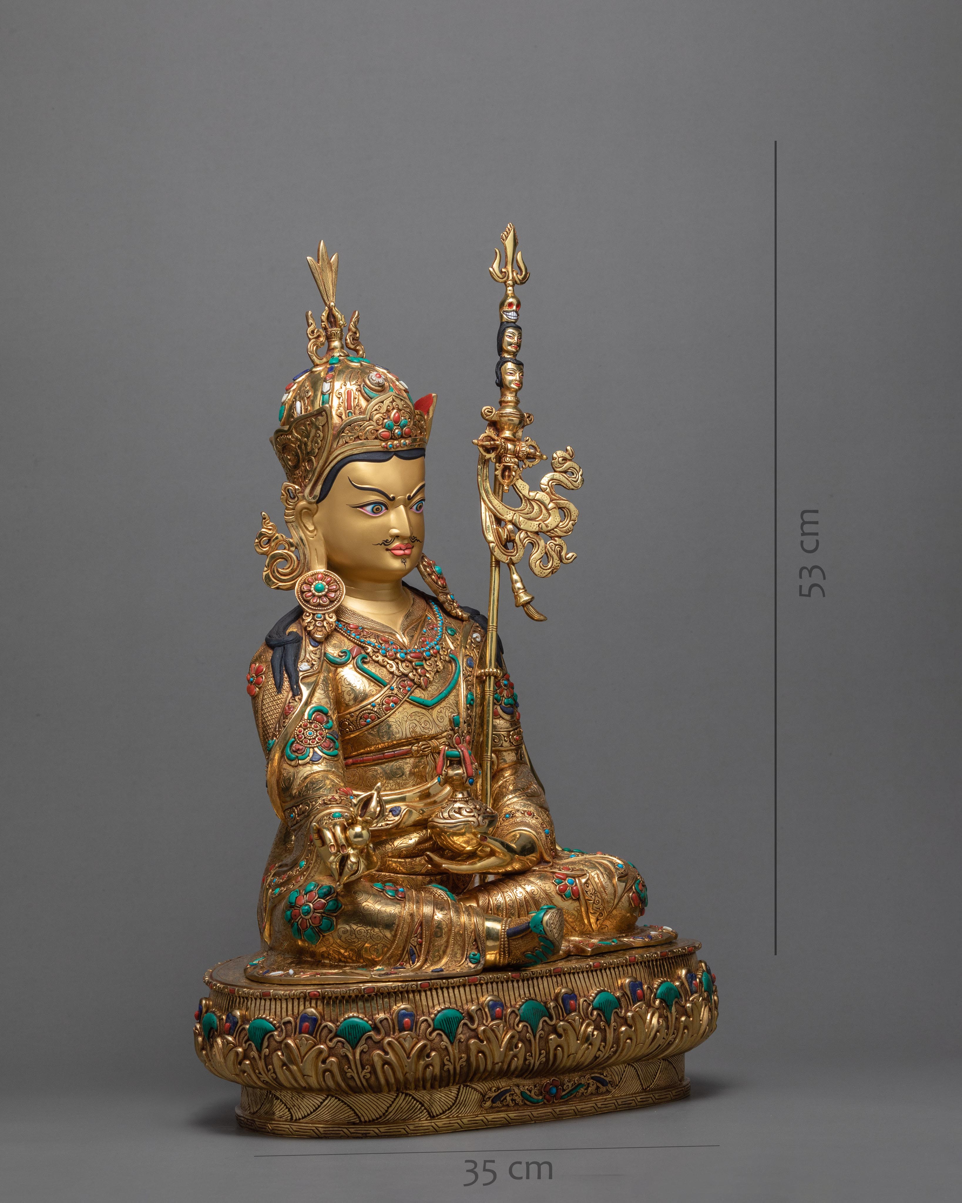 Guru Rinpoche Statue | Traditional Buddhist Sculpture | Padmasambhava Statue