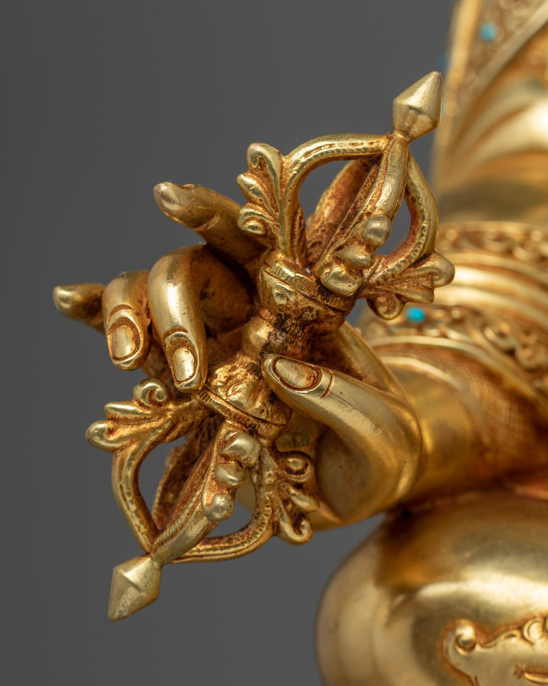 Unique Tibetan Guru Rinpoche Statue | Hand-Carved Buddhist Statue