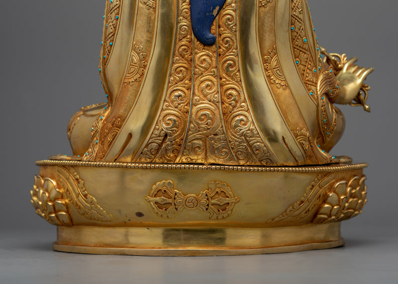 Unique Tibetan Guru Rinpoche Statue | Hand-Carved Buddhist Statue