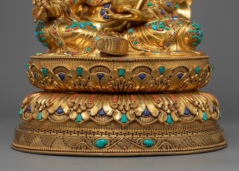 Wrathful Guru Rinpoche Statue | Hand-Carved Buddhist Art