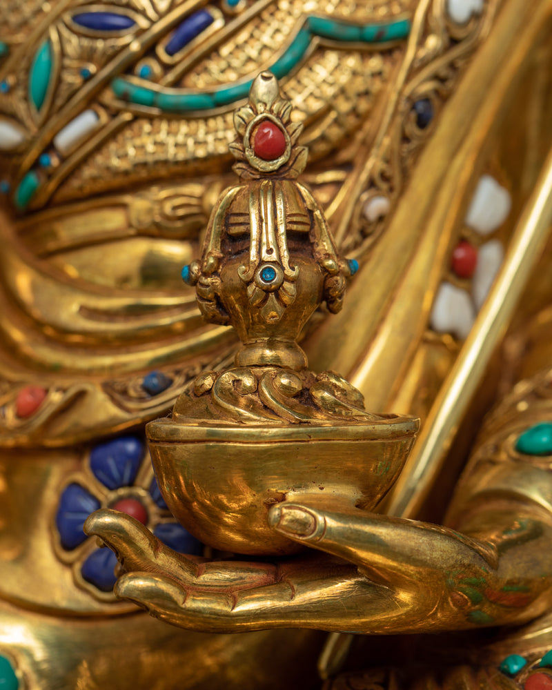 Wrathful Guru Rinpoche Statue | Hand-Carved Buddhist Art
