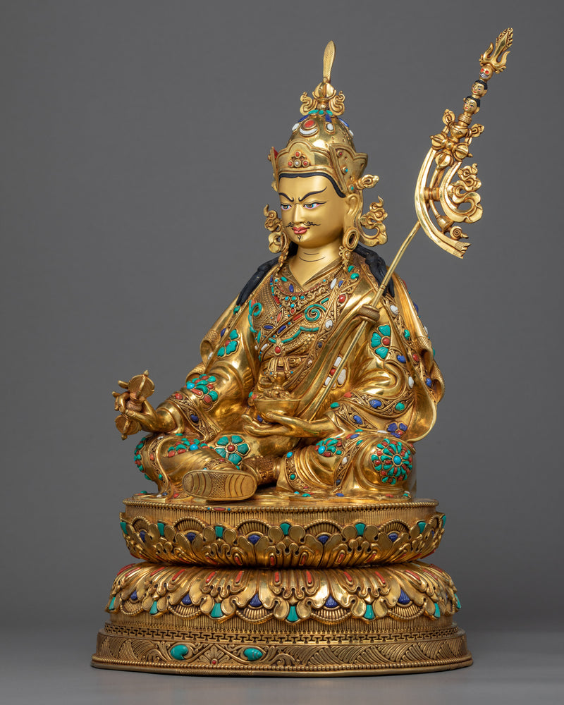 Wrathful Guru Rinpoche Statue | Hand-Carved Buddhist Art
