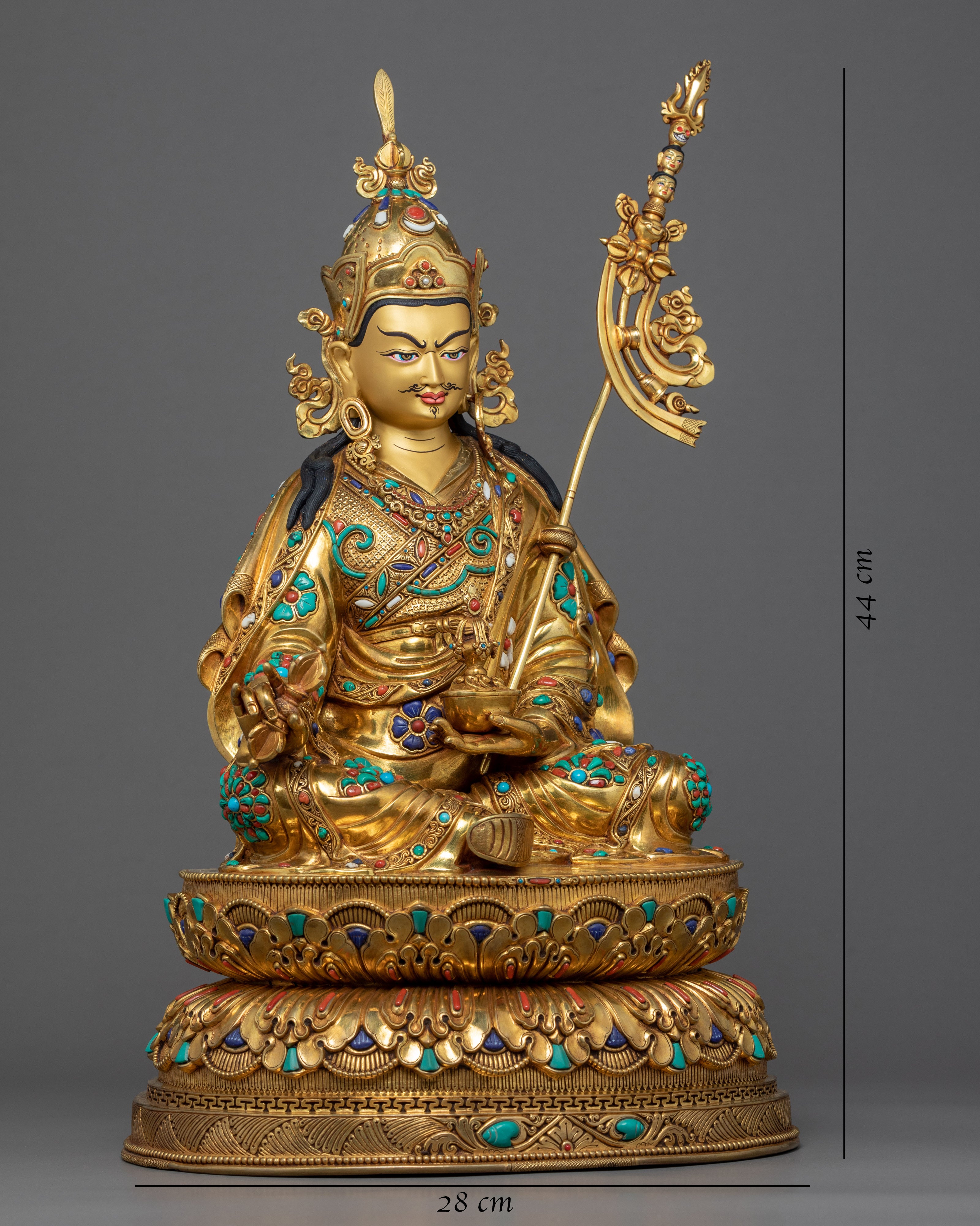 Wrathful Guru Rinpoche Statue | Hand-Carved Buddhist Art