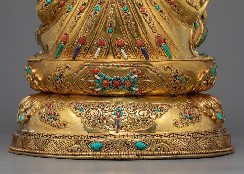 Wrathful Guru Rinpoche Statue | Hand-Carved Buddhist Art