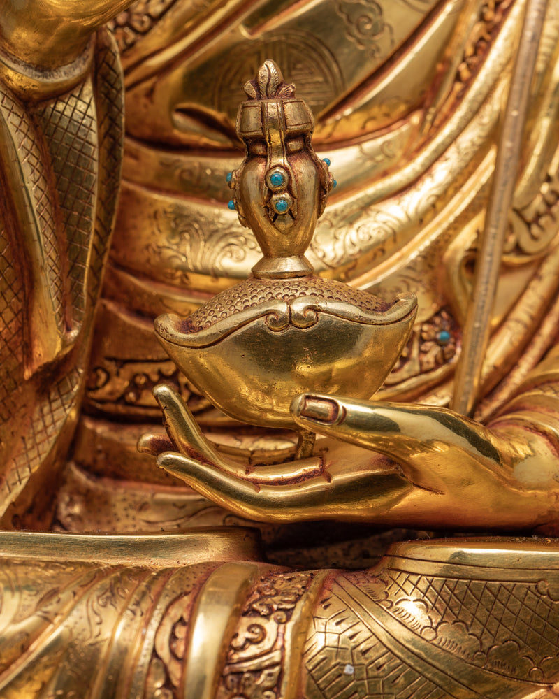 Padmasambhava Statue | Gold Plated Sculpture | Himalayan Art