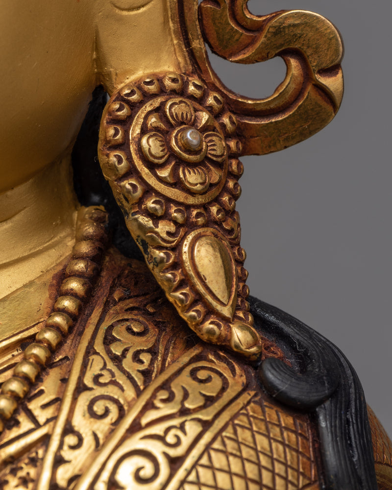 Guru Padmasambhava Statue | Guru Rinpoche Statue | Himalayan 24K Gold Sculpture