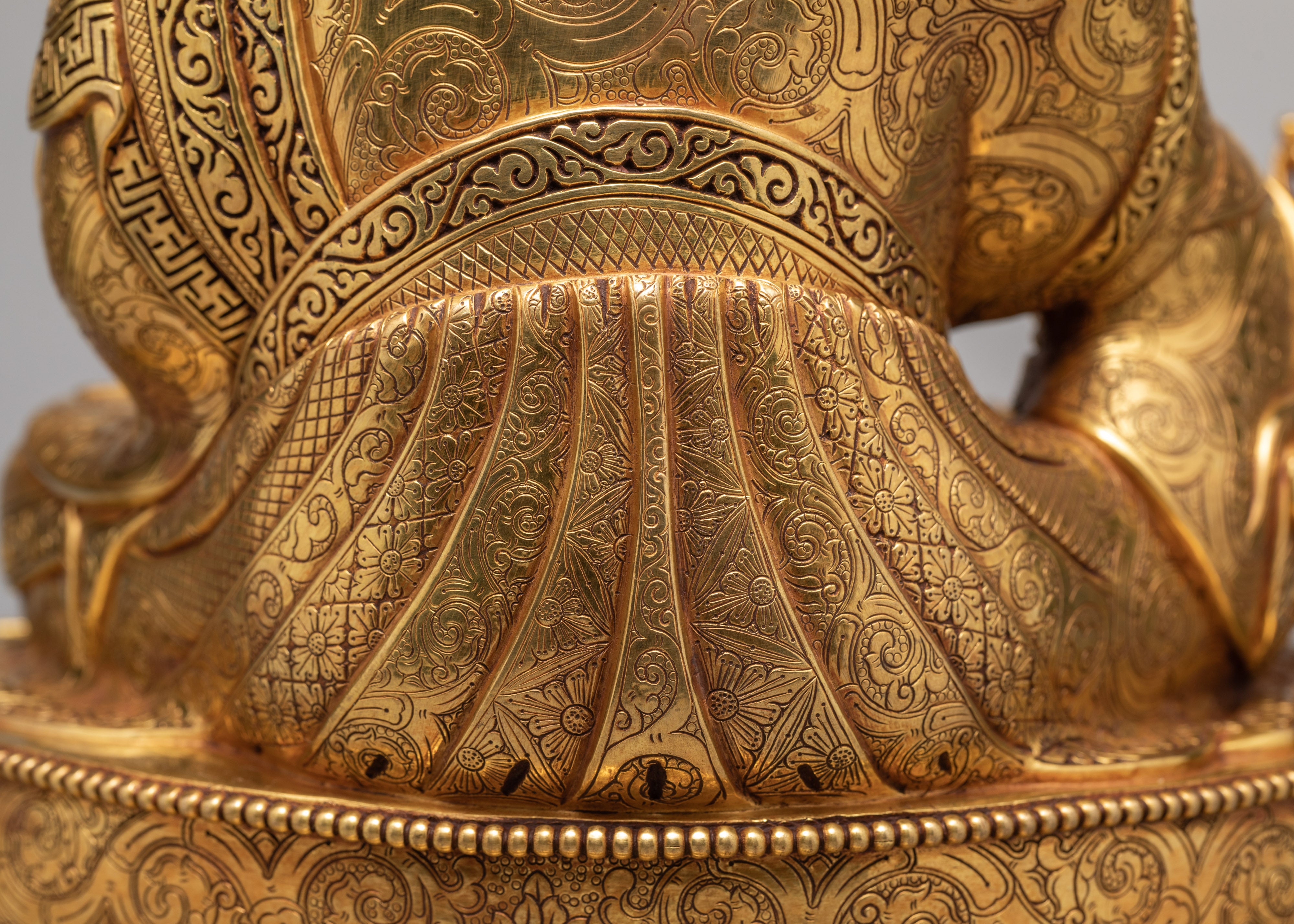 Guru Padmasambhava Statue | Guru Rinpoche Statue | Himalayan 24K Gold Sculpture