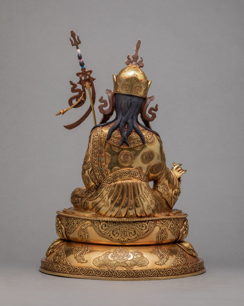 Guru Rinpoche Statue | Plated With Pure 24k Gold | Padmasambhava  Statue