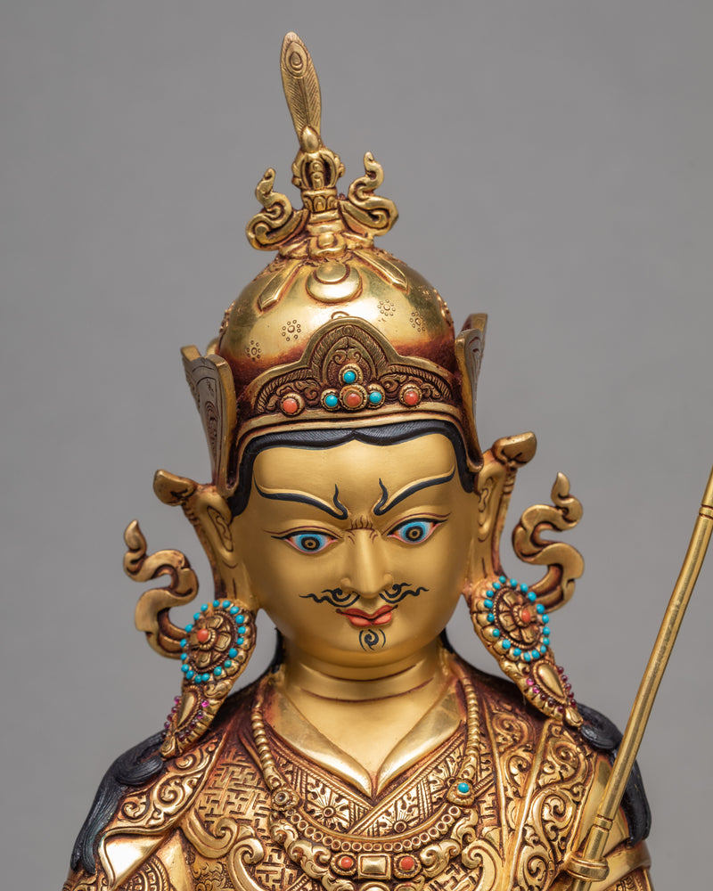 Guru Rinpoche Statue | Plated With Pure 24k Gold | Padmasambhava  Statue