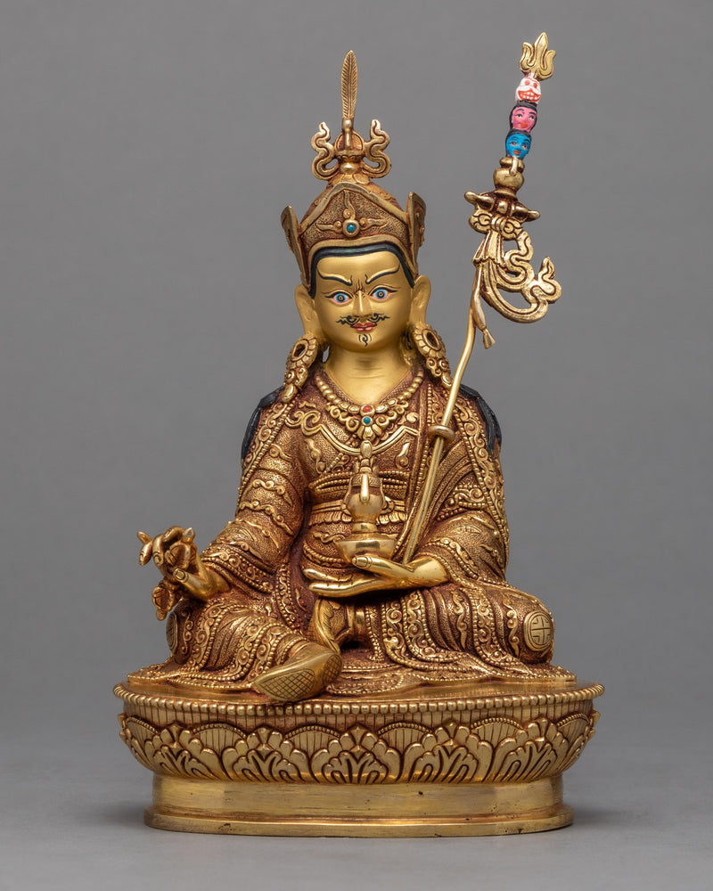 Guru Padmasambhava, The Lotus-Born Gold Statue 