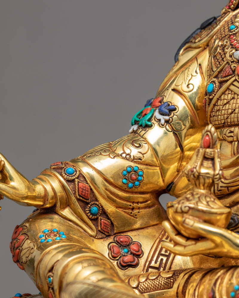 Guru Rinpoche Padmasambhava | Tibetan Hand-carved Sculpture