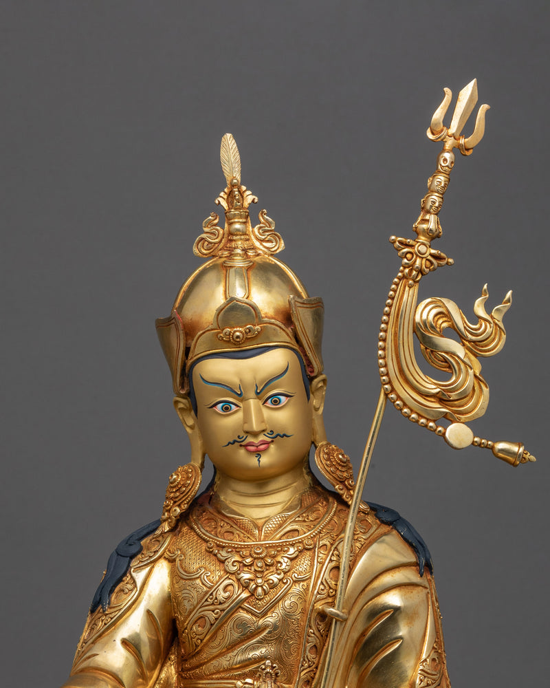 The Lotus Born Guru Rinpoche | Hand Carved Himalayan Statue