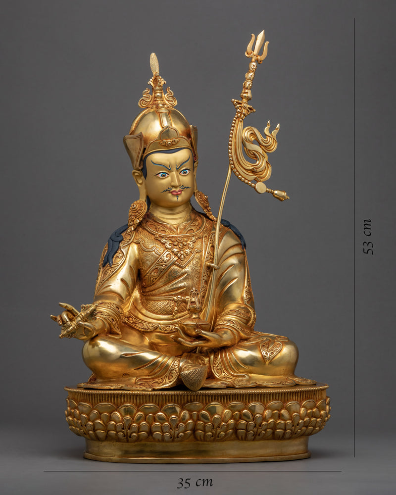 The Lotus Born Guru Rinpoche | Hand Carved Himalayan Statue