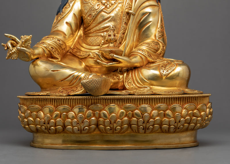 The Lotus Born Guru Rinpoche | Hand Carved Himalayan Statue