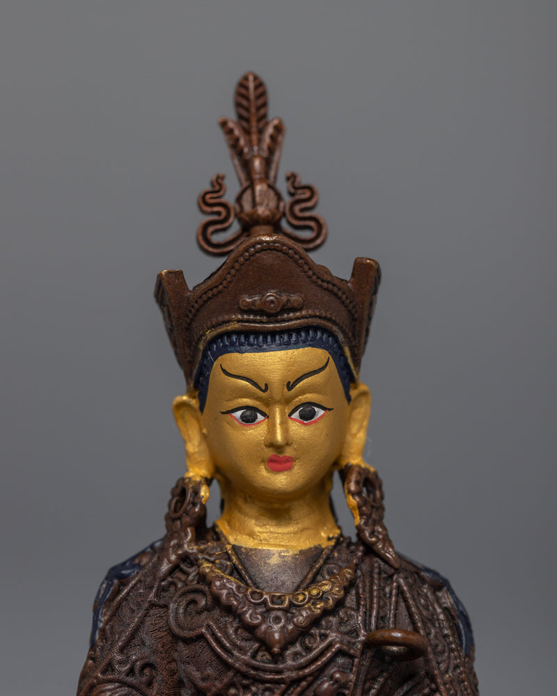 Guru Padmasambhava Copper Statue | Miniature Copper Statue
