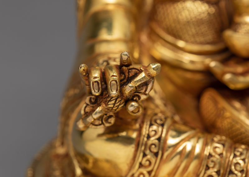 Hand Carved Guru Padmasambhava Statue | Traditional Buddhist Sculpture | Guru Rinpoche Statue