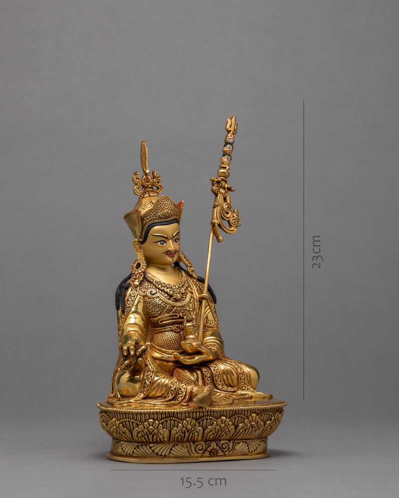 Hand Carved Guru Padmasambhava Statue | Traditional Buddhist Sculpture | Guru Rinpoche Statue
