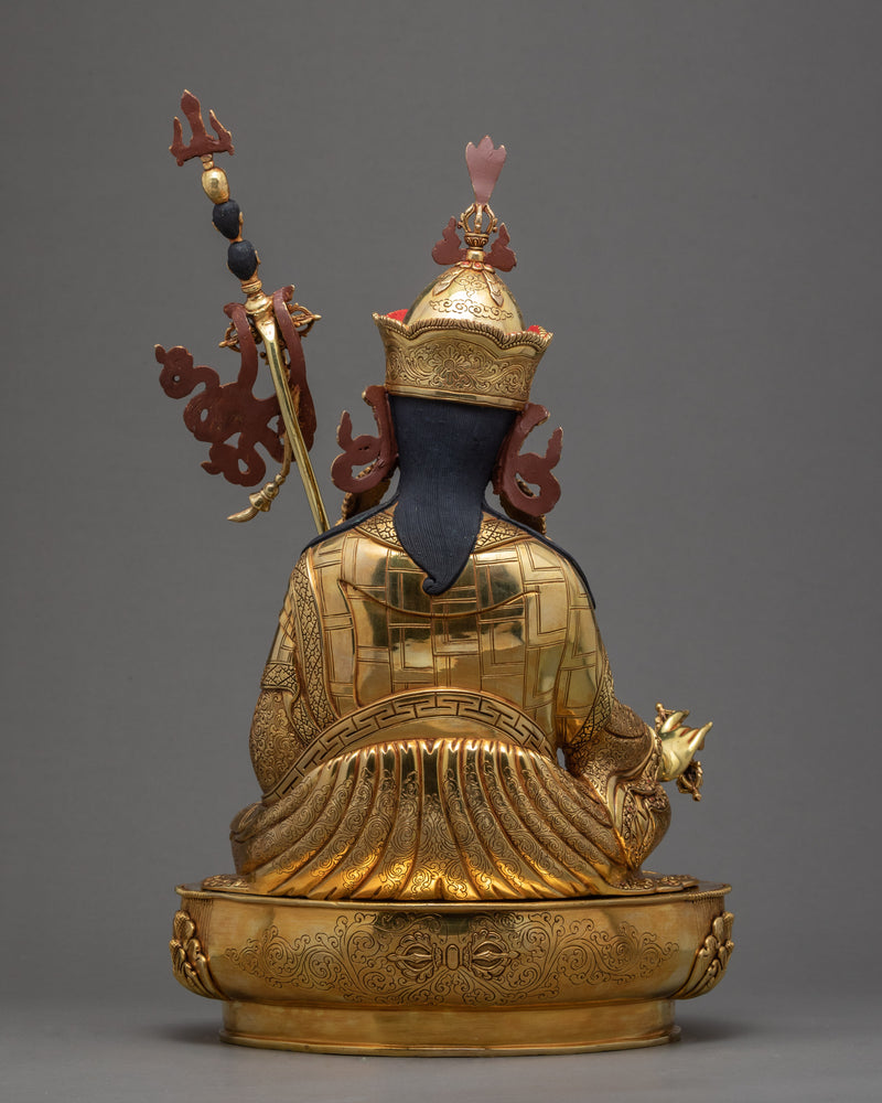 Lotus Born Guru Rinpoche | Padmasambhava Gold Statue