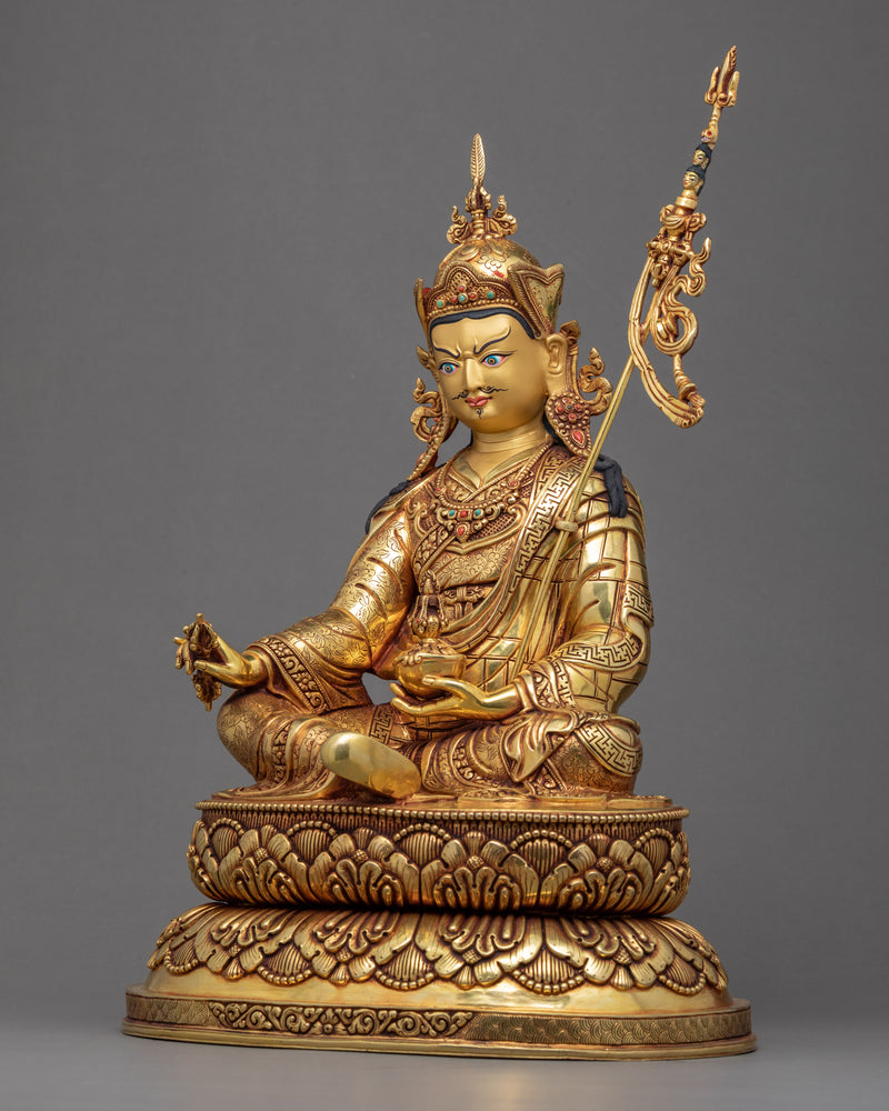 Guru Rinpoche Sculpture | Traditional Himalayan Art of Nepal