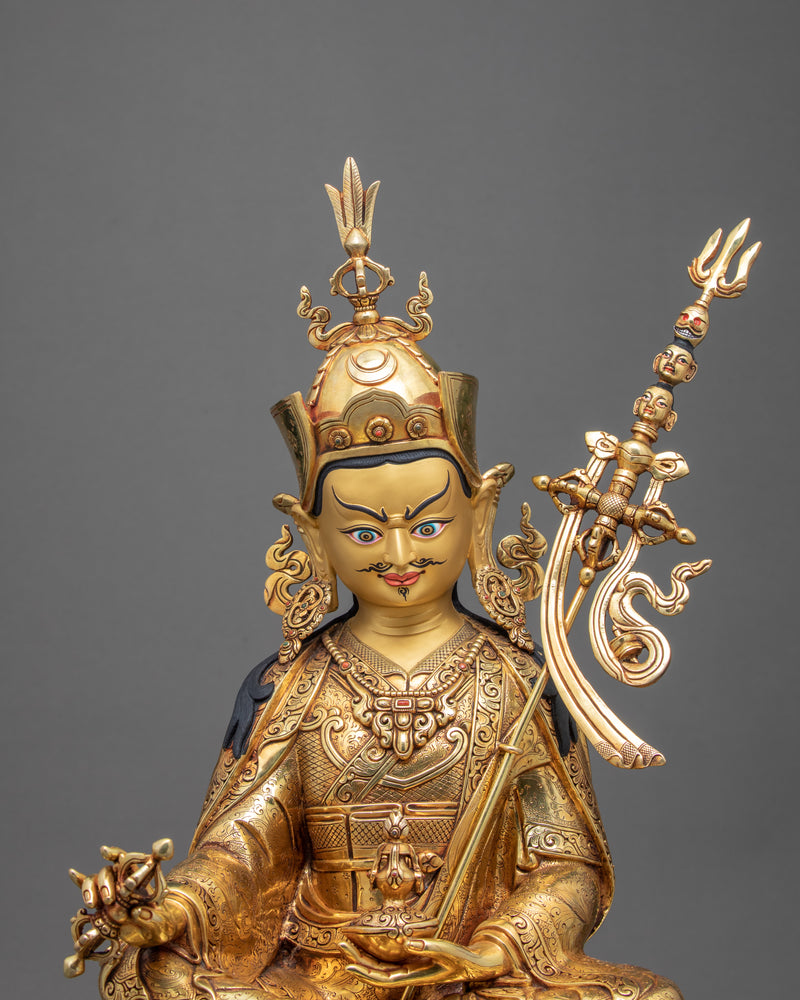Guru Rinpoche Padmasambhava Statue | Traditional Hand Carved Sculpture