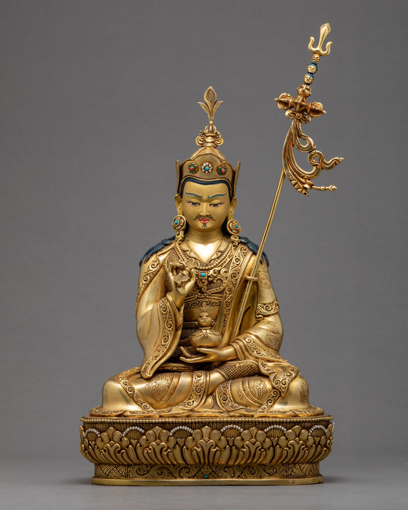 Guru Rinpoche With Trisong Detsen And Santaraksita | Buddhist Statue