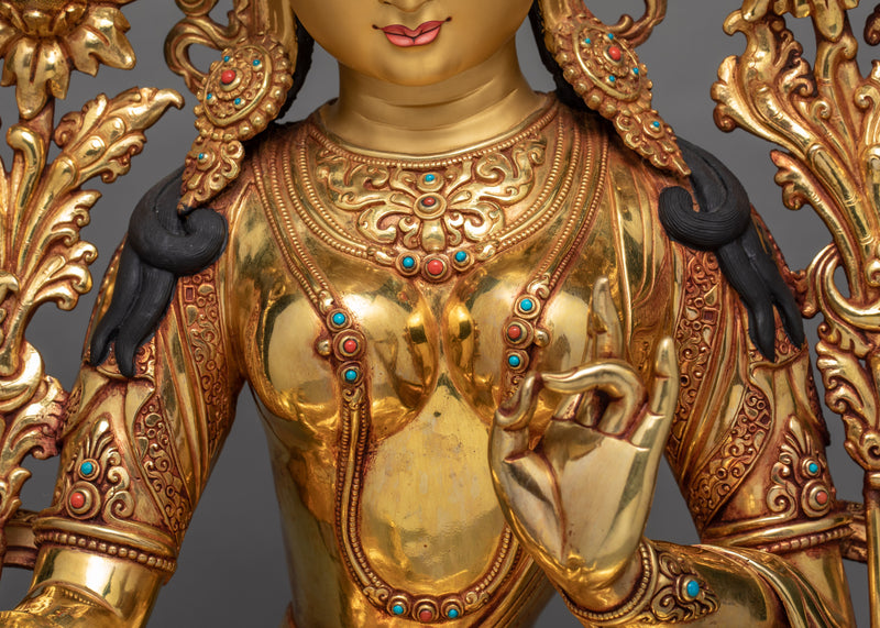 Tibetan Green Tara Statue | Himalayan Sculpture Art