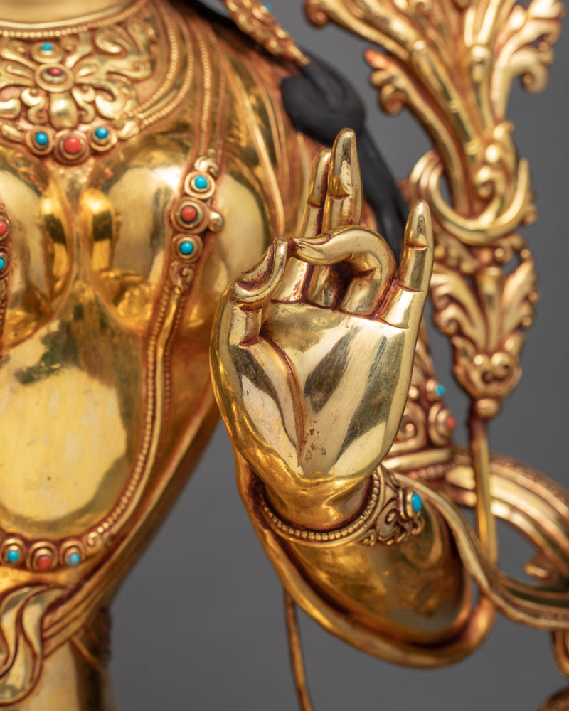 Tibetan Green Tara Statue | Himalayan Sculpture Art