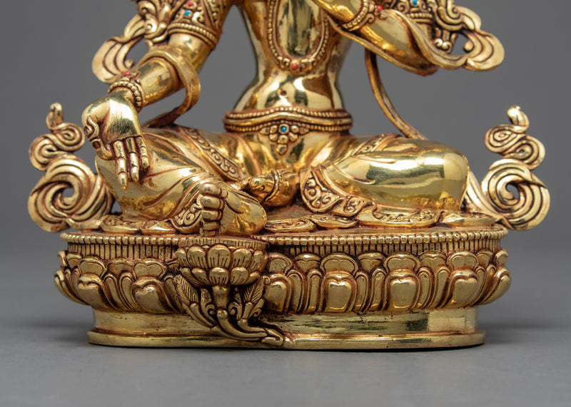 Seated Green Tara | Female Buddha | Deity Statue