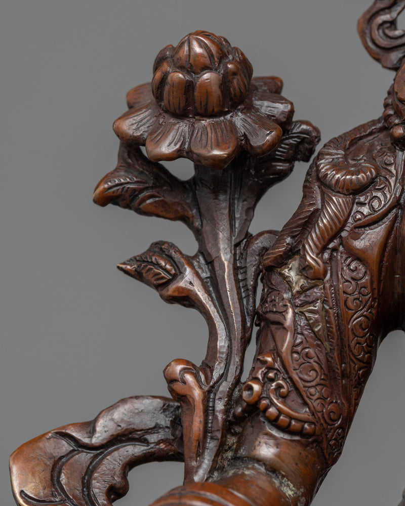 Copper Statue To Practice Mother Tara Mantra | Traditional Himalayan Green Tara Sculpture