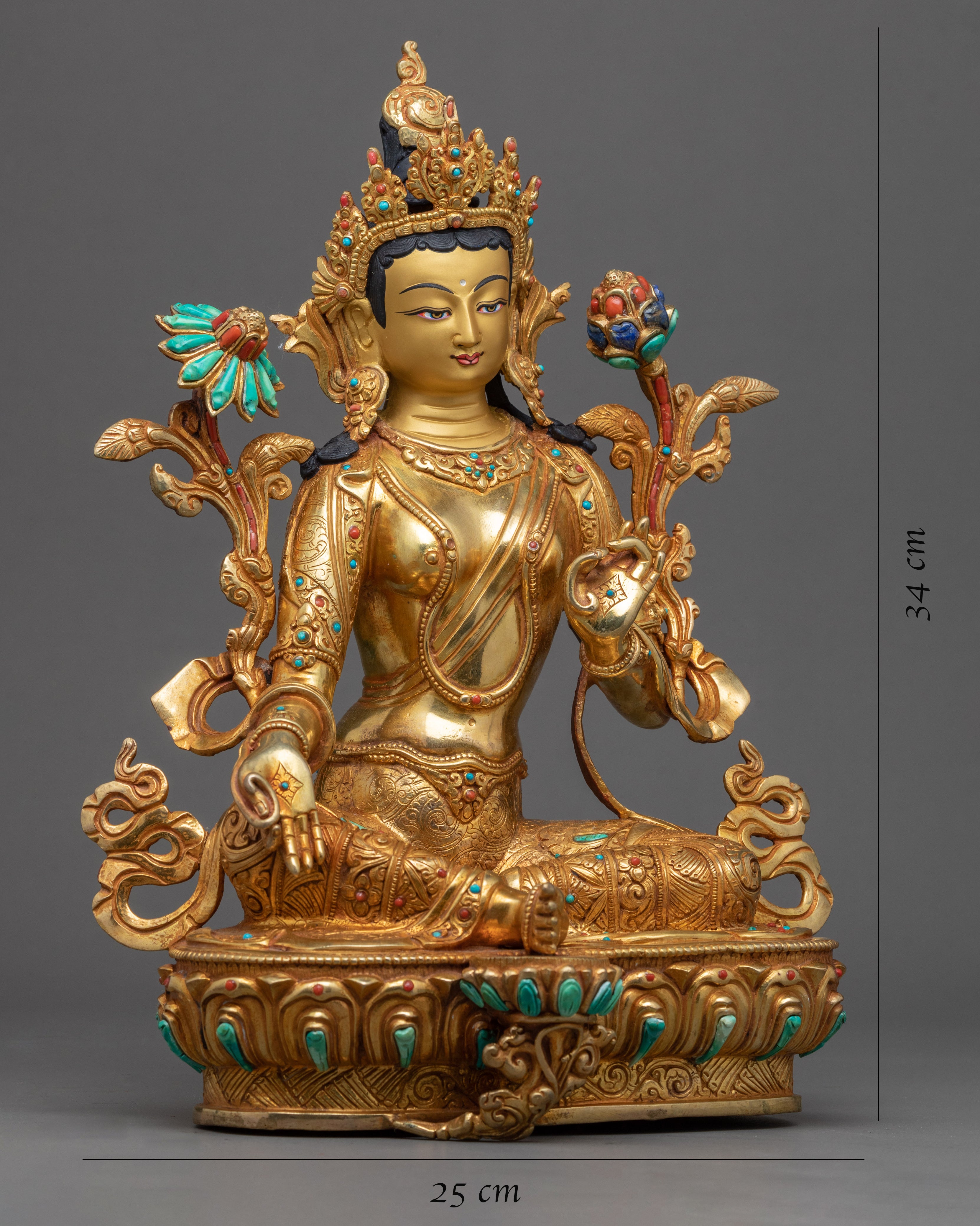Tibetan Sgrol-ljang Statue | Self Born female Buddha