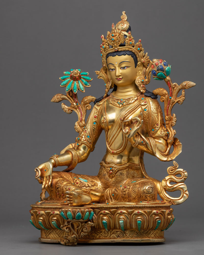 Tibetan Sgrol-ljang Statue | Self Born female Buddha