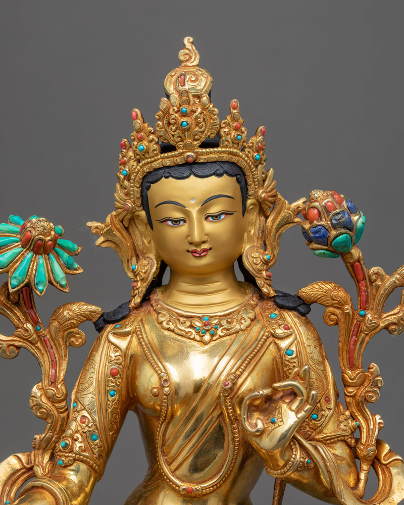 Tibetan Sgrol-ljang Statue | Self Born female Buddha