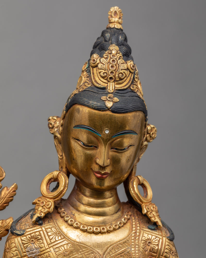 Green Tara | Standing Tara Statue | Tibetan Goddess Sculpture