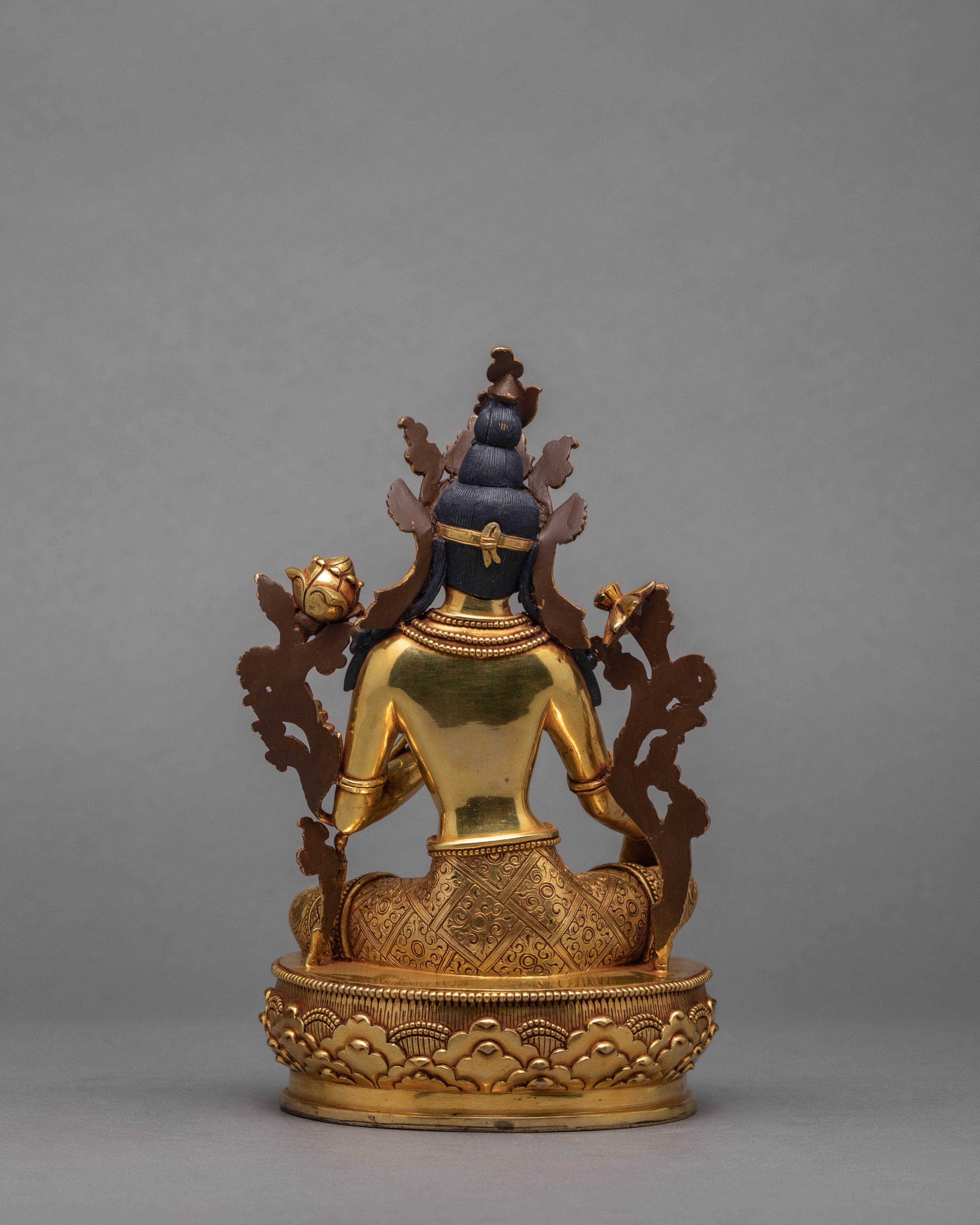 Green Tara | Gold Gilded Buddhist Art | Tara Statue