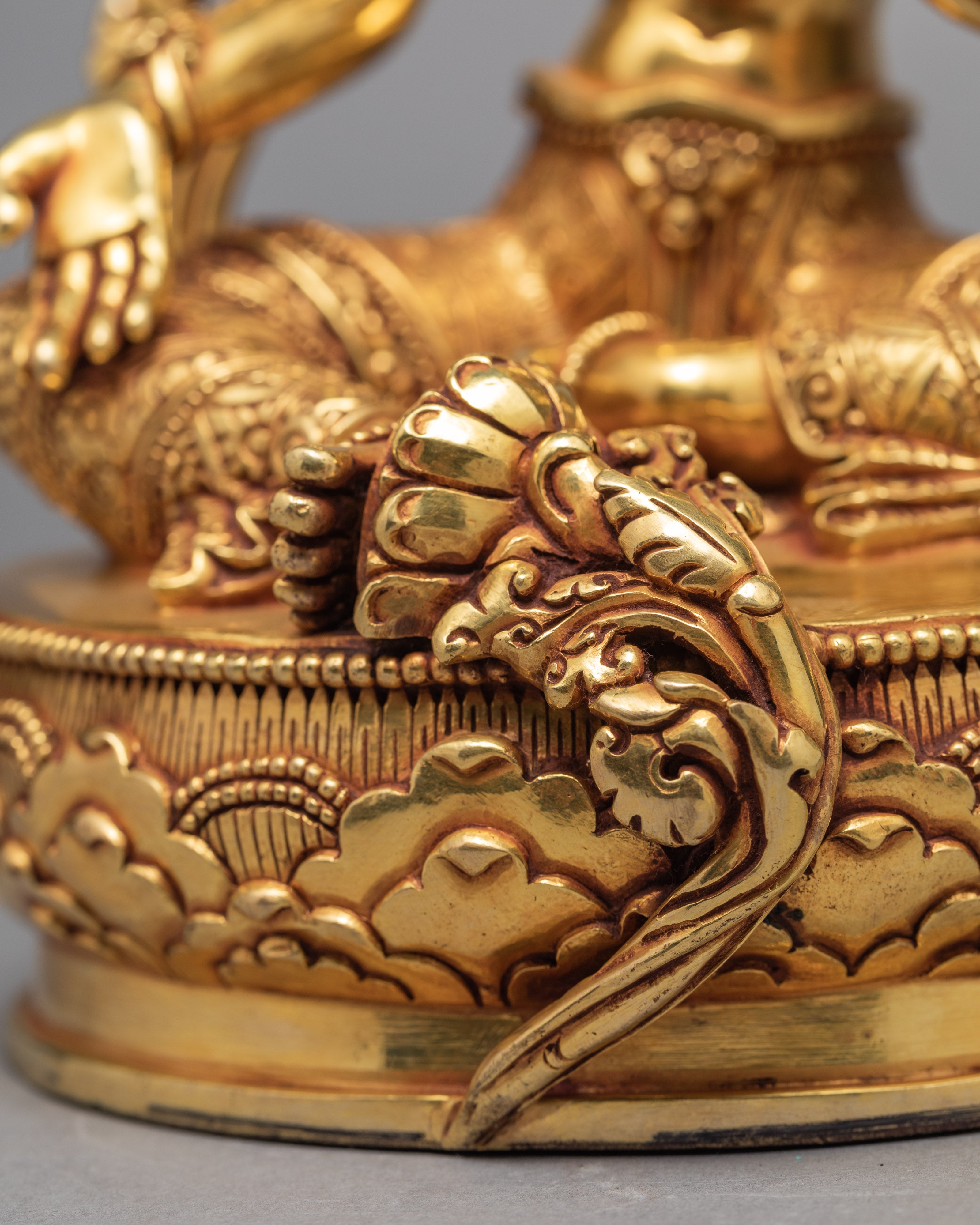Green Tara | Gold Gilded Buddhist Art | Tara Statue