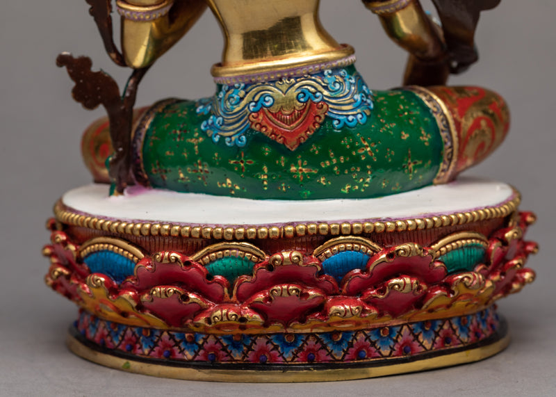 Green Tara Statue | Tibetan Buddhist Art | Compassion Deity